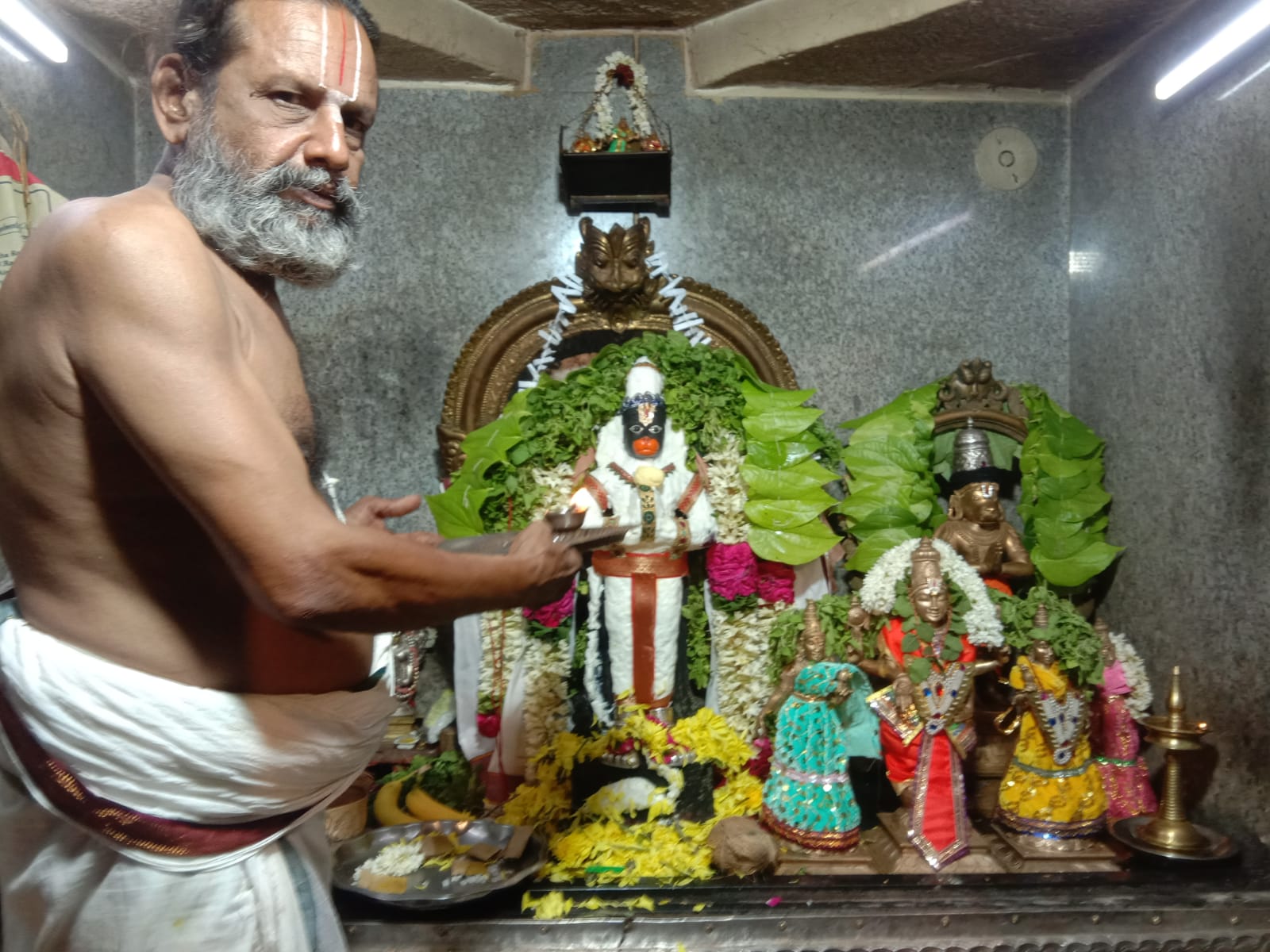 மூல நட்சத்திரத்தை முன்னிட்டு காட்பாடி ஸ்ரீபக்த ஆஞ்சநேயருக்கு வெண்ணெய் காப்பு அலங்காரம்!