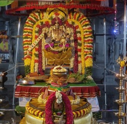 உக்கல் அருள்மிகு மடாவளம் ஸ்ரீ காமாட்சி அம்பாள் கோயிலில் ஐந்தாம் நாள் நவராத்திரி கொலு பூஜை