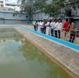 பெதஸ்தா குளத்தை சுற்றி ரூ 20.50 லட்சம் மதிப்பீட்டில் அலங்கார தரைகற்கள் பதித்து நடைபாதை