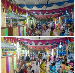 மணமேல்குடி அடுத்த வடக்கம்மாபட்டினத்தில்  திரௌபதைஅம்மன் கோவிலில் பூமிதி திருவிழா