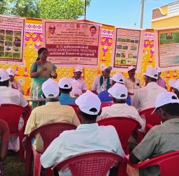 நல்லூர் கிராமத்தில் பண்ணை பள்ளி நன்னெறி வேளாண் முறைகள் குறித்து விவசாயிகளுக்கு பயிற்சி