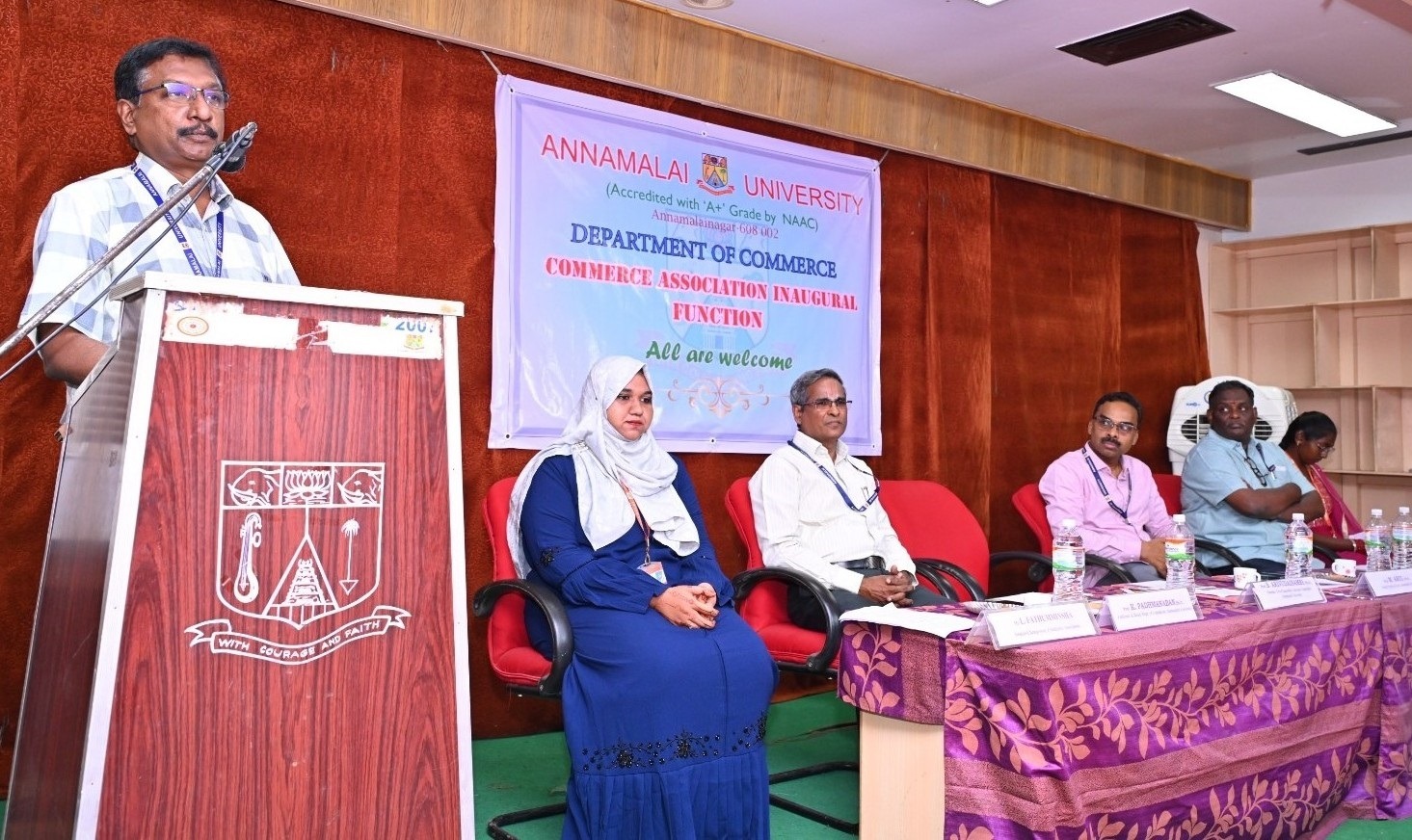 சிதம்பரம் அண்ணாமலைப் பல்கலைக்கழகத்தில் நடைபெற்ற வணிகவியல் மன்ற துவக்க விழா