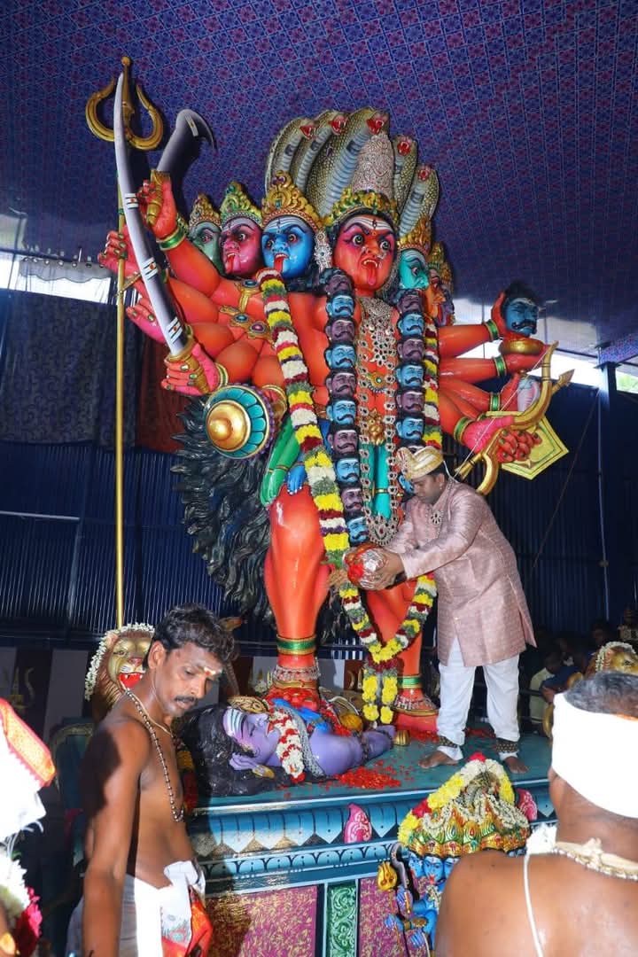 குமிளங்காடு அதர்வனபத்ரகாளி தேவியின் திருவுருவ சிலைக்கு மஹா கும்பாபிஷேகம்
