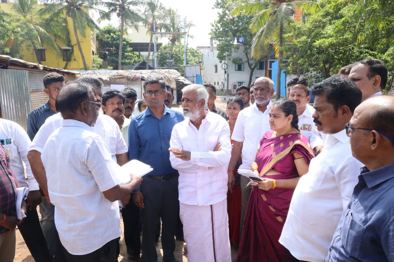 யோகா, தியான மண்டபம், நூலகம் & அன்னதானக் கூடம் ஆகியவற்றின் கட்டுமானப் பணிகளை அமைச்சர் சேகர் பாபு ஆய்வு