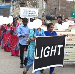 சங்கரா கண் மருத்துவமனை, விருதுநகர் ரோட்டரி சங்கம் சார்பில் கண்தான விழிப்புணர்வு பேரணி