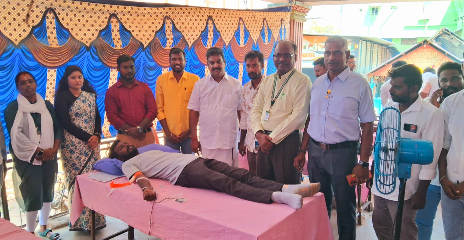 இந்திய ஜனநாயக வாலிபர் சங்கம் மற்றும் இந்திய மாணவர் சங்கத்தின் சார்பில் நடைபெற்ற ரத்ததான முகாம்