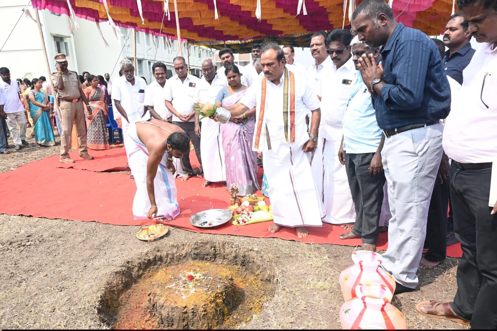 திட்டக்குடி அரசு கலை மற்றும் அறிவியல் கல்லூரியில் பூமி பூஜை அமைச்சர் பங்கேற்பு