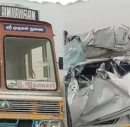 திருப்பூர் - லாரி மீது கார் மோதி விபத்து; 2 பேர் பலி