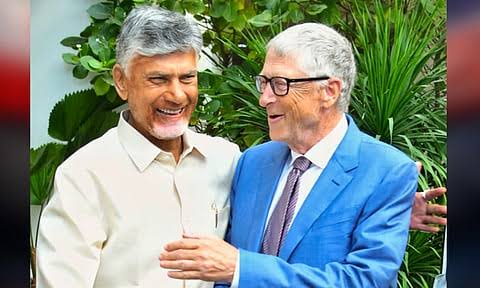 பில் கேட்ஸ் ஆந்திரா வருகை: சந்திரபாபு நாயுடுவுடன் முக்கிய ஆலோசனை