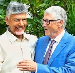 பில் கேட்ஸ் ஆந்திரா வருகை: சந்திரபாபு நாயுடுவுடன் முக்கிய ஆலோசனை