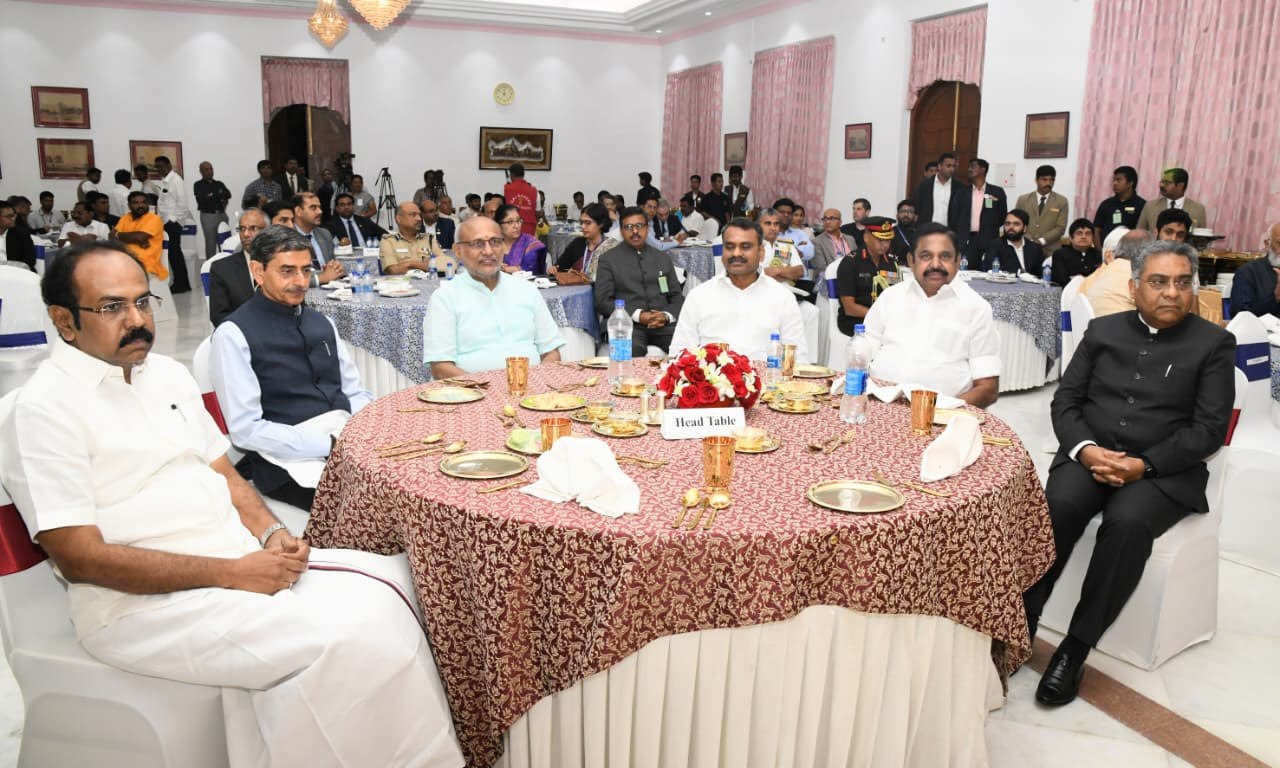 துணைஜனாதிபதி சி.பி.ராதாகிருஷ்ணனுக்கு கவர்னர் ரவி அளித்த வரவேற்பு நிகழ்ச்சி