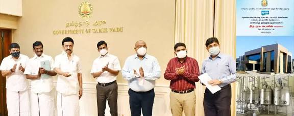 திருச்சி ஆவின் வளாகத்தில் புதிய ஐஸ்கிரீம், பால் உபபொருட்கள் தொழிற்சாலை: முதலமைச்சர் மு.க.ஸ்டாலின் திறந்து வைத்தார்