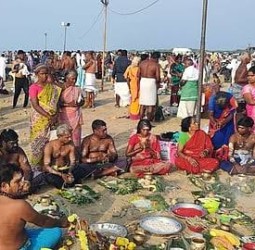 தை அமாவாசை! கோடியக்கரையில் முன்னோர்களுக்கு திதி கொடுத்து வழிபாடு