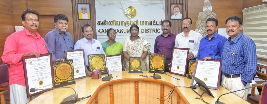 கன்னியாகுமரி அரசு மருத்துவக் கல்லூரி தெற்கு மண்டல பிரிவில் 5 பிரிவுகளில் விருது