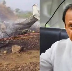 மகாராஷ்டிரா துணை முதல்வர் அஜித் பவார் விமான விபத்தில் பலி  2 விமானிகள், பாதுகாப்பு அதிகாரி, உதவியாளர் உயிரிழந்த பரிதாபம்