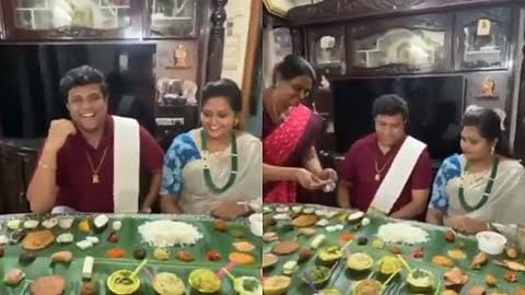 158 வகை உணவுகளுடன் மாப்பிளைக்கு தல பொங்கல் விருந்து!