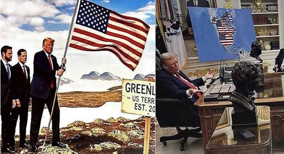 வெனிசுலா, கனடா, கிரீன்லாந்தை உள்ளடக்கிய அமெரிக்க வரைபடம்: ட்ரம்ப் வெளியிட்டார்