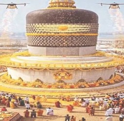 பீகார் ராமாயண கோவிலில் 33 அடி உயர பிரம்மாண்ட சிவலிங்கம்