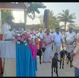 மணப்பாறை அருகேயுள்ள முத்தப்புடையான்பட்டியில் புனித செபஸ்தியார் திருவிழா