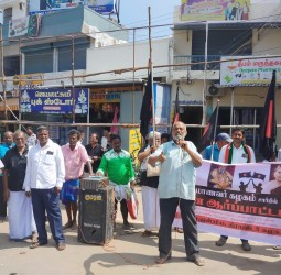 போளூர் திராவிட மாணவர் கழகம் சார்பில் கண்டன ஆர்ப்பாட்டம்